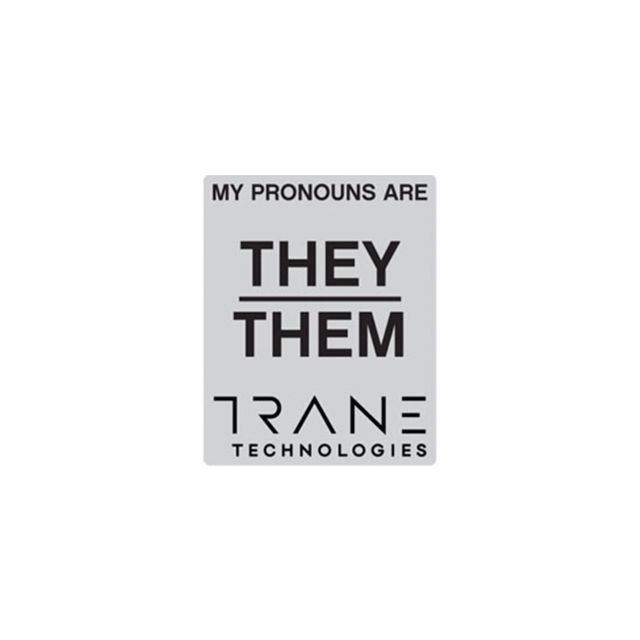 Grey Pronoun Pins They/Them Image
