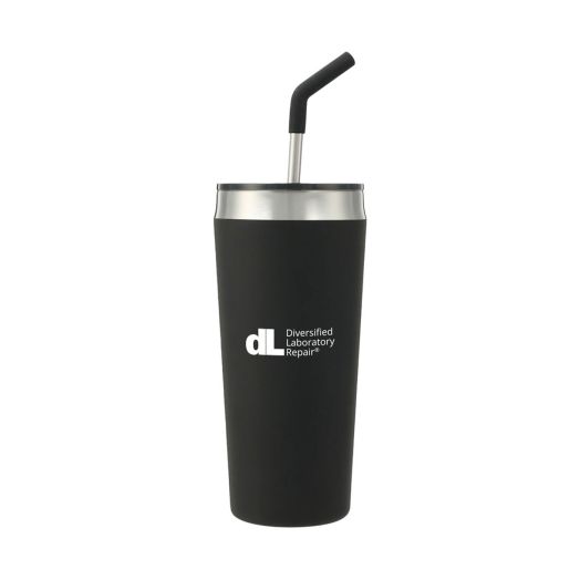 Black DLR 20 oz Tumbler with Straw Image